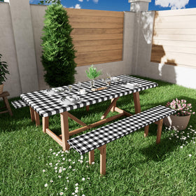 Smiry buffalo plaid adds cozy style to casual and formal outdoor events.