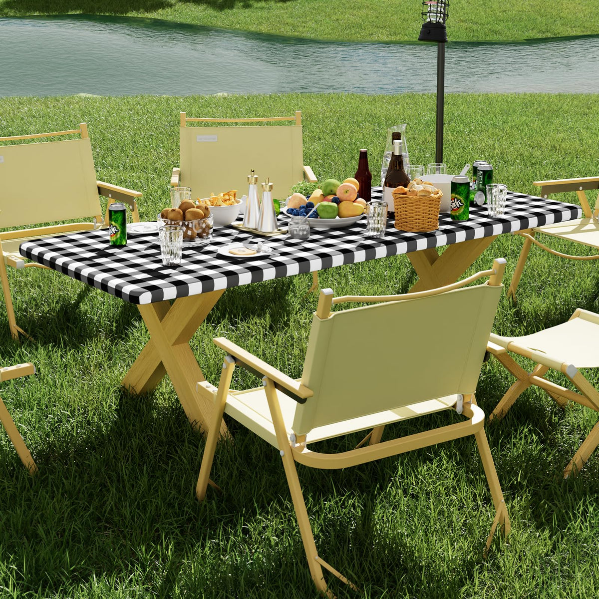 Smiry outdoor dining cloth suitable for camping, picnics, BBQs, and casual events.