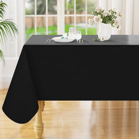 Smiry rectangle table cloth 60x84 inch protects dining surfaces with a smooth finish