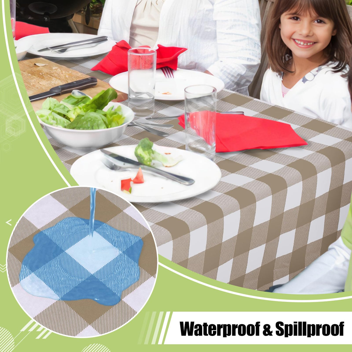 Smiry rectangle table cloth flannel backing detail highlighting anti-slip protection.