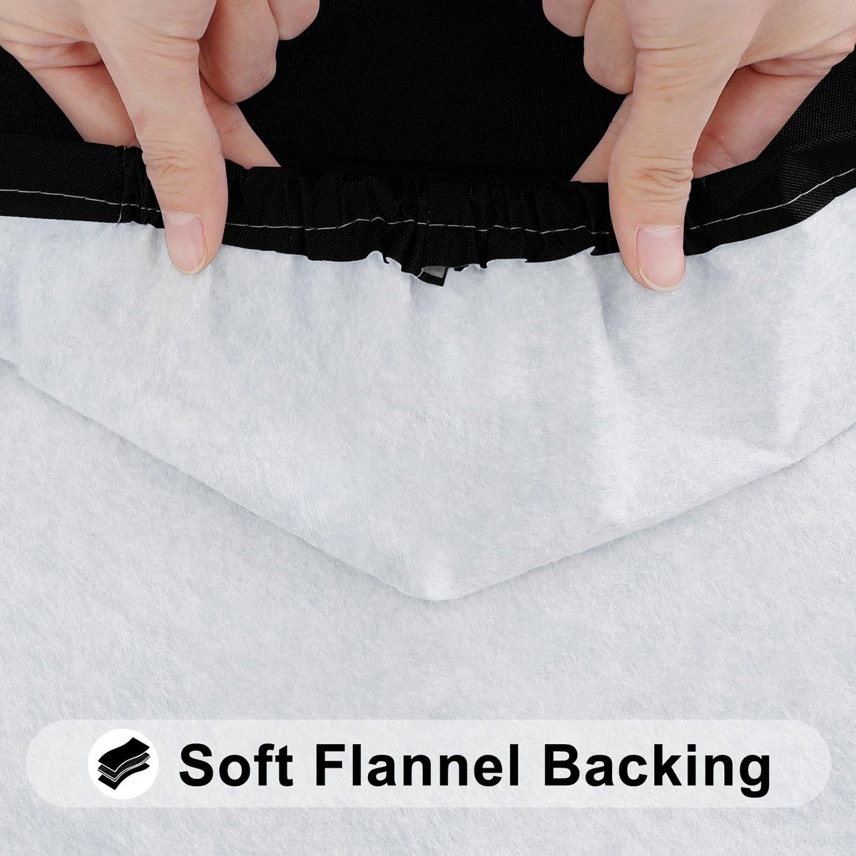 Smiry tablecloth with soft flannel backing protects your table