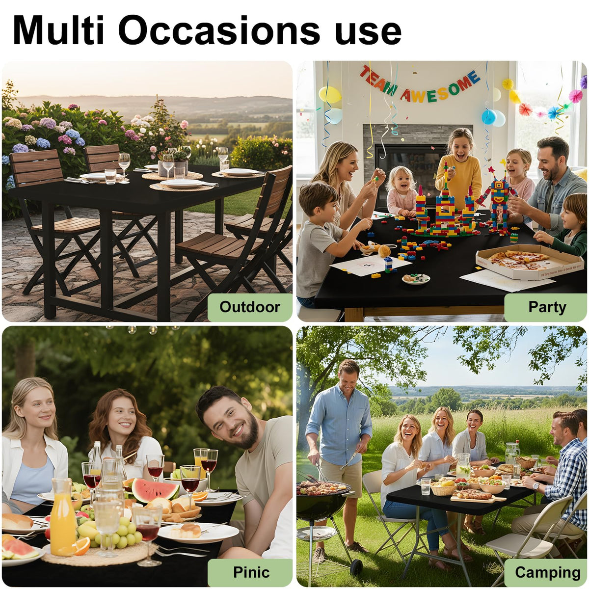 Smiry easy-clean table cover resists spills during meals