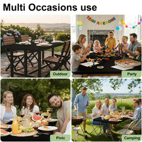 Smiry easy-clean table cover resists spills during meals