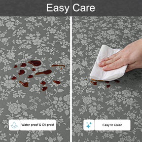 Smiry tablecloth wipe-clean surface makes cleanup quick after meals.