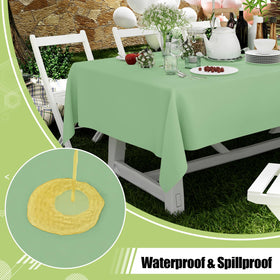 Smiry rectangular tablecloth 108x54 inches provides full coverage and sturdy protection.