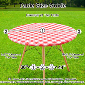 Smiry 36-44 inch diameter fits round tables for durable coverage.