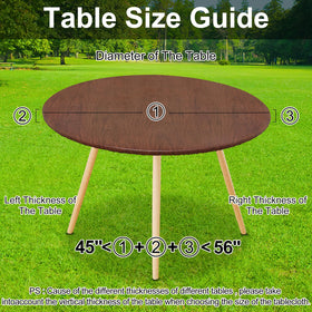 Smiry round picnic tablecloth protects tables during gatherings.