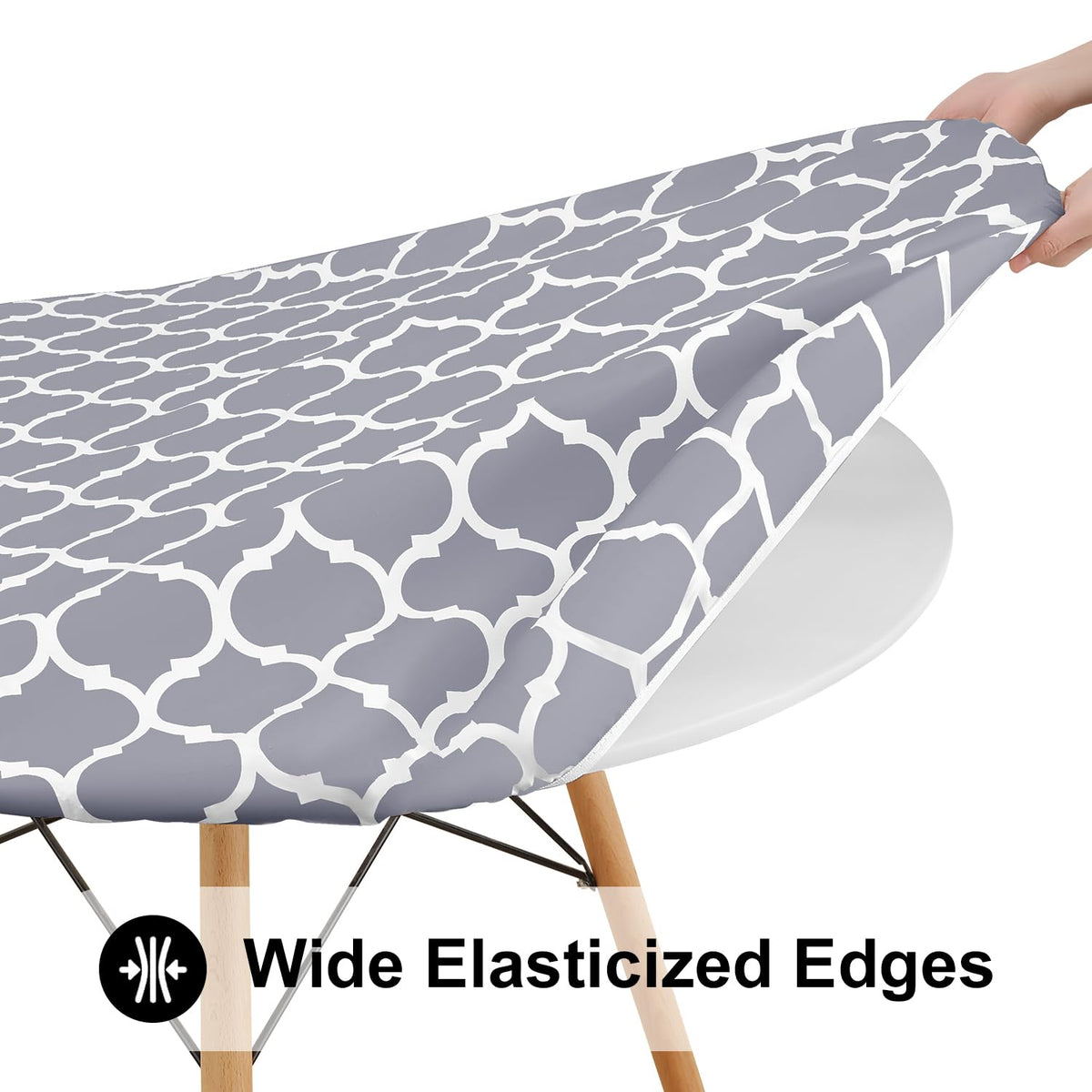Smiry round picnic tablecloth with flannel backing prevents slipping and protects surfaces