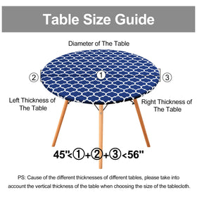 Smiry round picnic tablecloth durable-reusable designed for repeated use