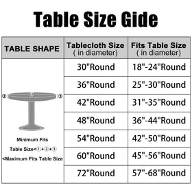 Smiry round picnic tablecloth waterproof surface for quick spill cleanup.