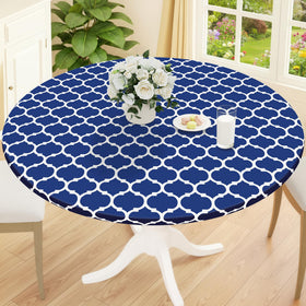 Smiry round picnic tablecloth waterproof protects surfaces during outdoor meals and spills