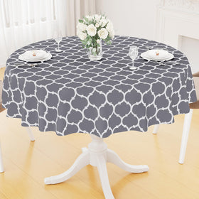 Smiry round table cloth with waterproof surface protecting your dining area