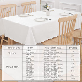 Smiry scalloped-edge rectangle cover offers a stylish drape and secure fit.