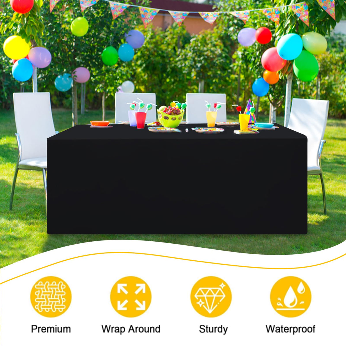 Smiry side-opening design enables quick setup and removal for events.