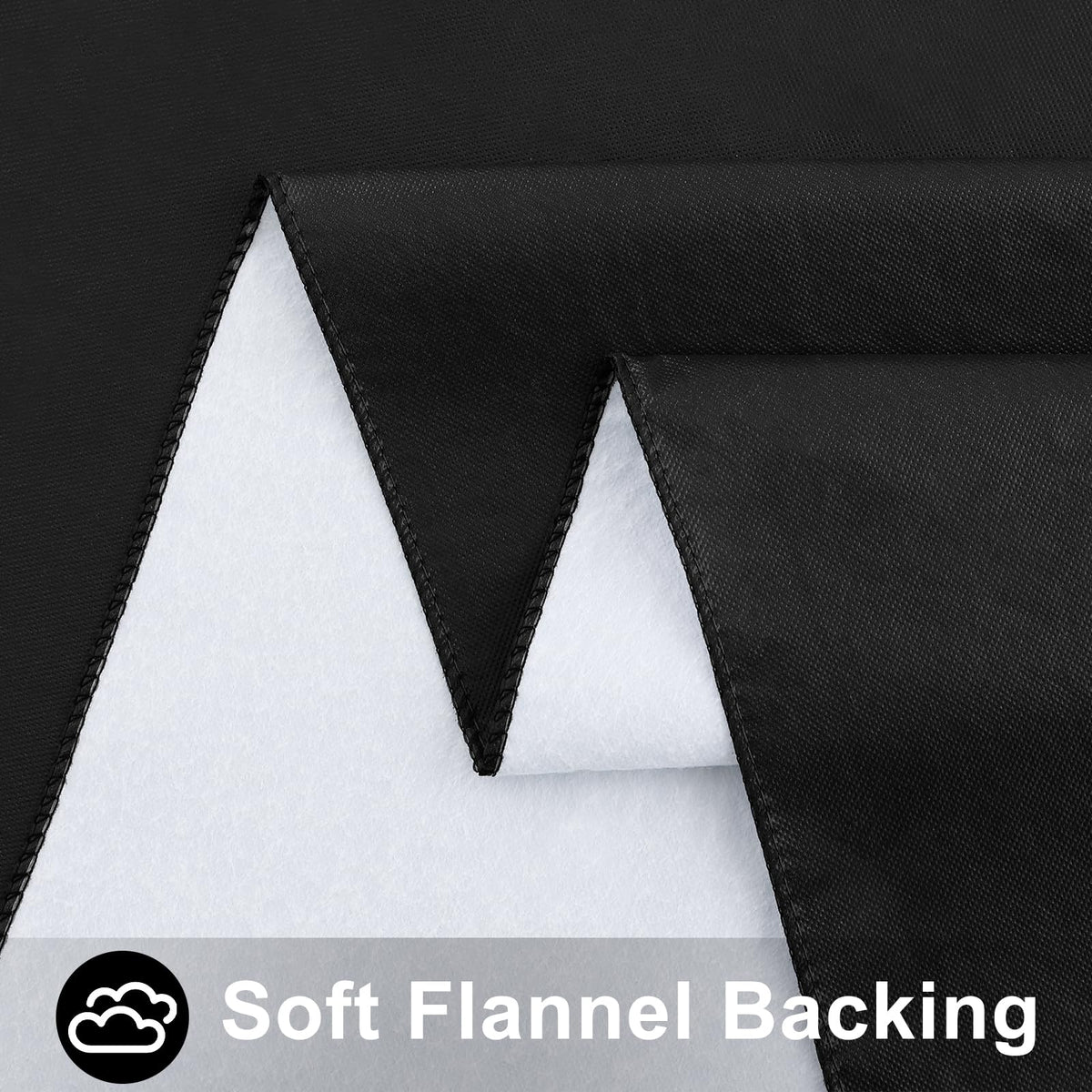 Smiry soft flannel backing prevents slipping and protects tabletops