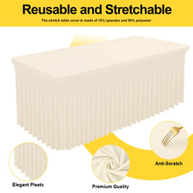 Smiry Spandex Tablecloth close-up highlighting premium stitching