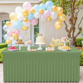 Smiry spandex tablecloth in white creates a crisp, polished look for weddings or banquets