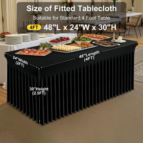 Smiry spandex tablecloth on banquet table for elegant event setup