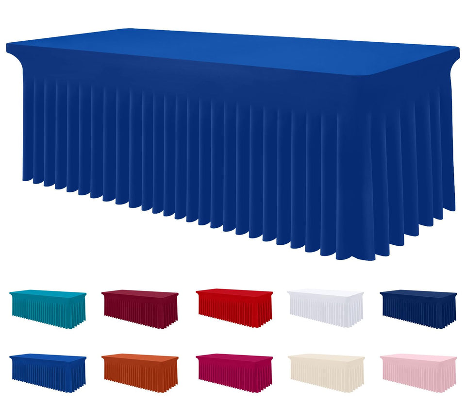 Smiry Spandex tablecloth with one-piece design for seamless setup.