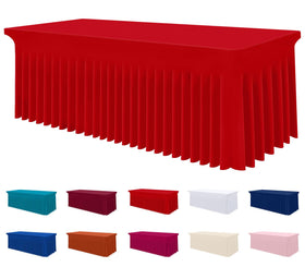 Smiry spandex tablecloth with one-piece design for full coverage and chic look.