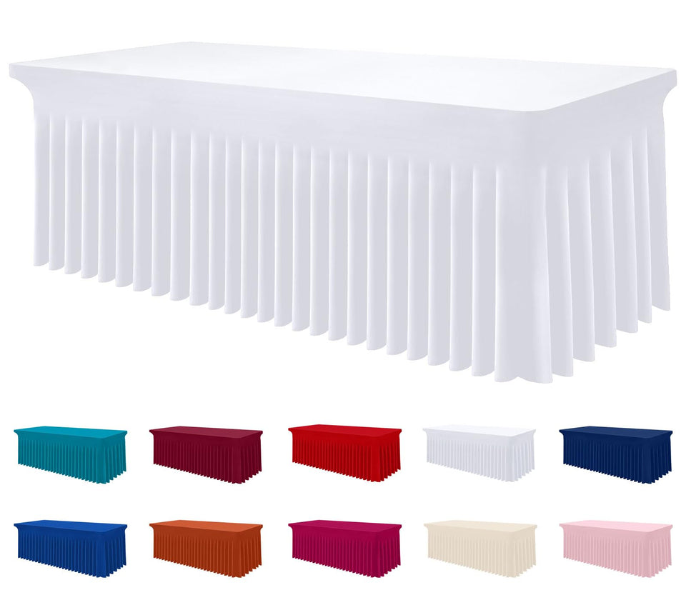 Smiry Spandex Tablecloth with one-piece design for seamless setup