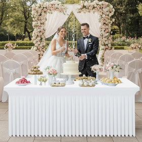Smiry Spandex Tablecloth suitable for outdoor wedding settings