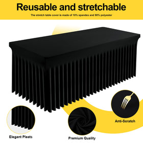 Smiry spandex tablecloth stitching close-up highlighting durable edge