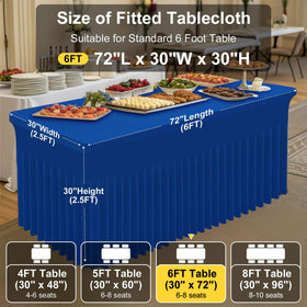 Smiry Spandex tablecloth stretch fabric hugs edges for neat setup.