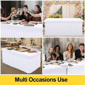 Smiry Spandex Tablecloth used for versatile event decor ideas