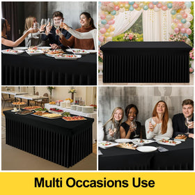 Smiry banquet table cover fits weddings and banquets with stylish drape