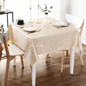Smiry tablecloth wipes clean easily for quick maintenance.