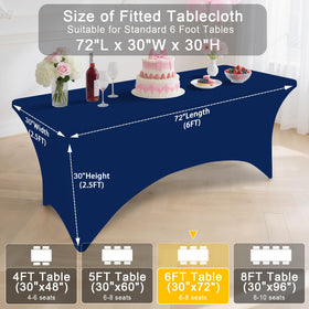 Smiry 6ft table cover provides wrinkle-free presentation for restaurants and catering.