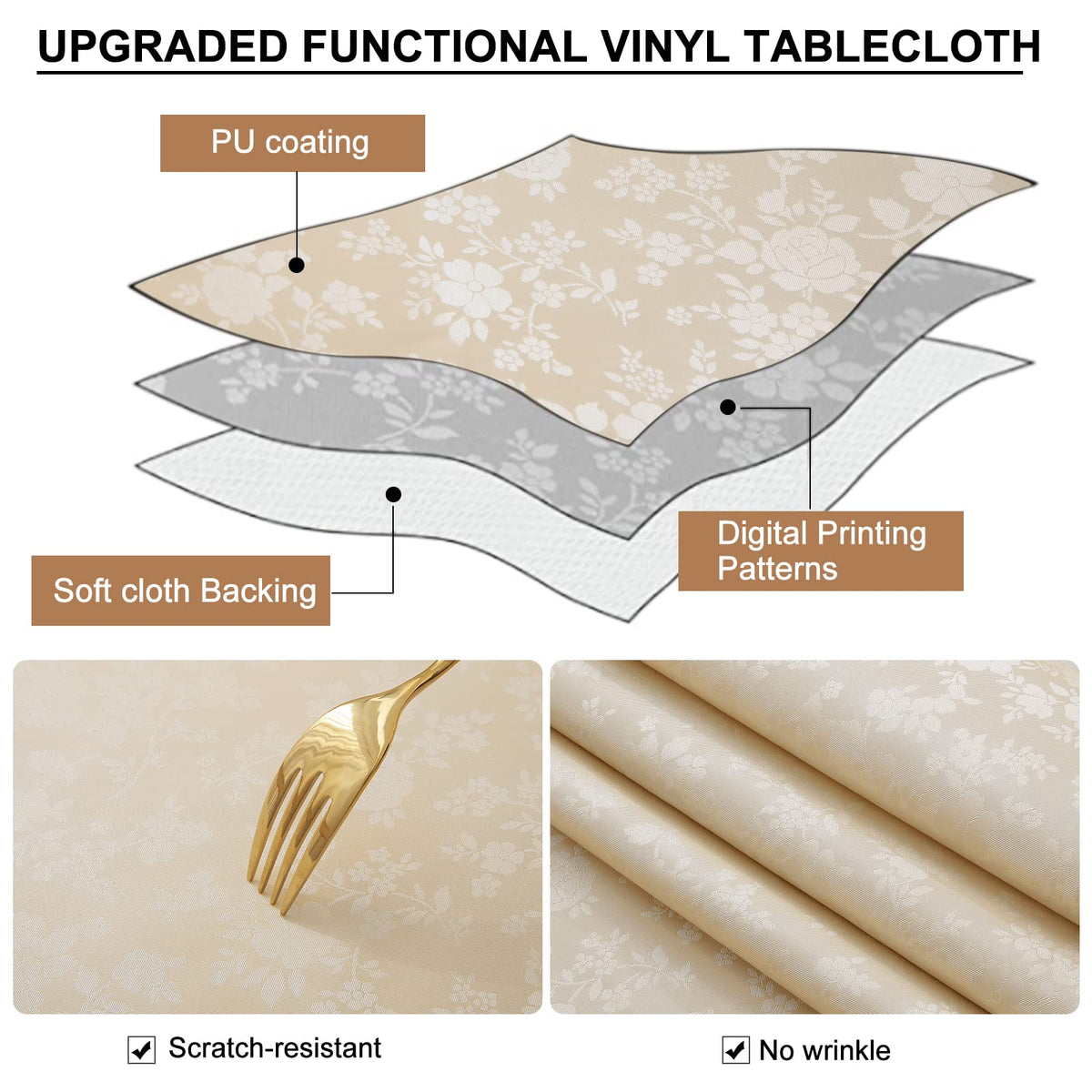 Smiry kitchen-dining use tablecloth for casual or formal meals.