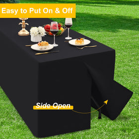 Smiry thick, sturdy material tablecloth resists wrinkles and fading.
