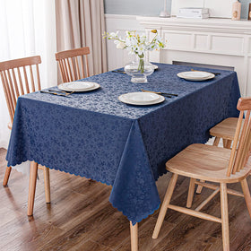 Smiry versatile indoor outdoor navy tablecloth for various tables