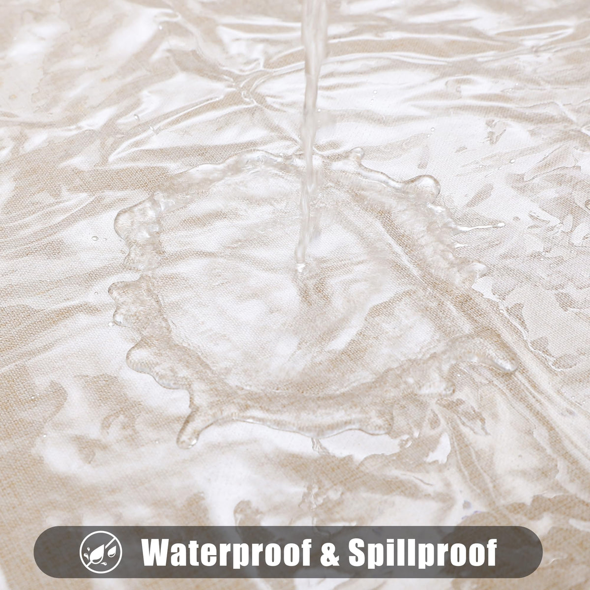 Smiry waterproof vinyl tablecloth prevents spills and simplifies cleanup