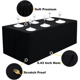 Smiry washable and easy-care tablecloth simplifies post-event cleanup.