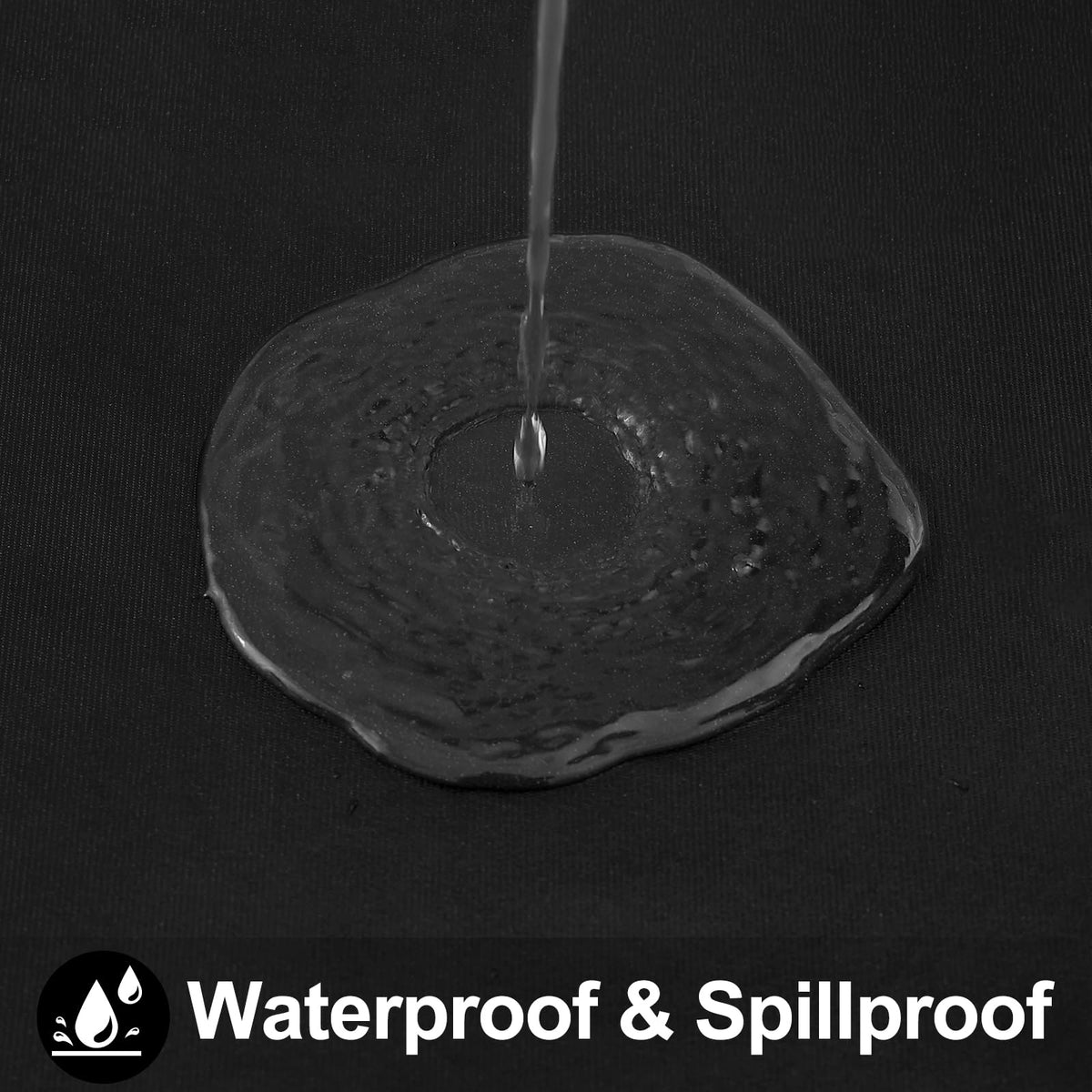 Smiry waterproof tablecloth keeps spills on the surface for easy cleanup