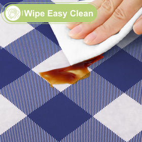 Smiry waterproof vinyl surface helps keep liquids from seeping onto the table