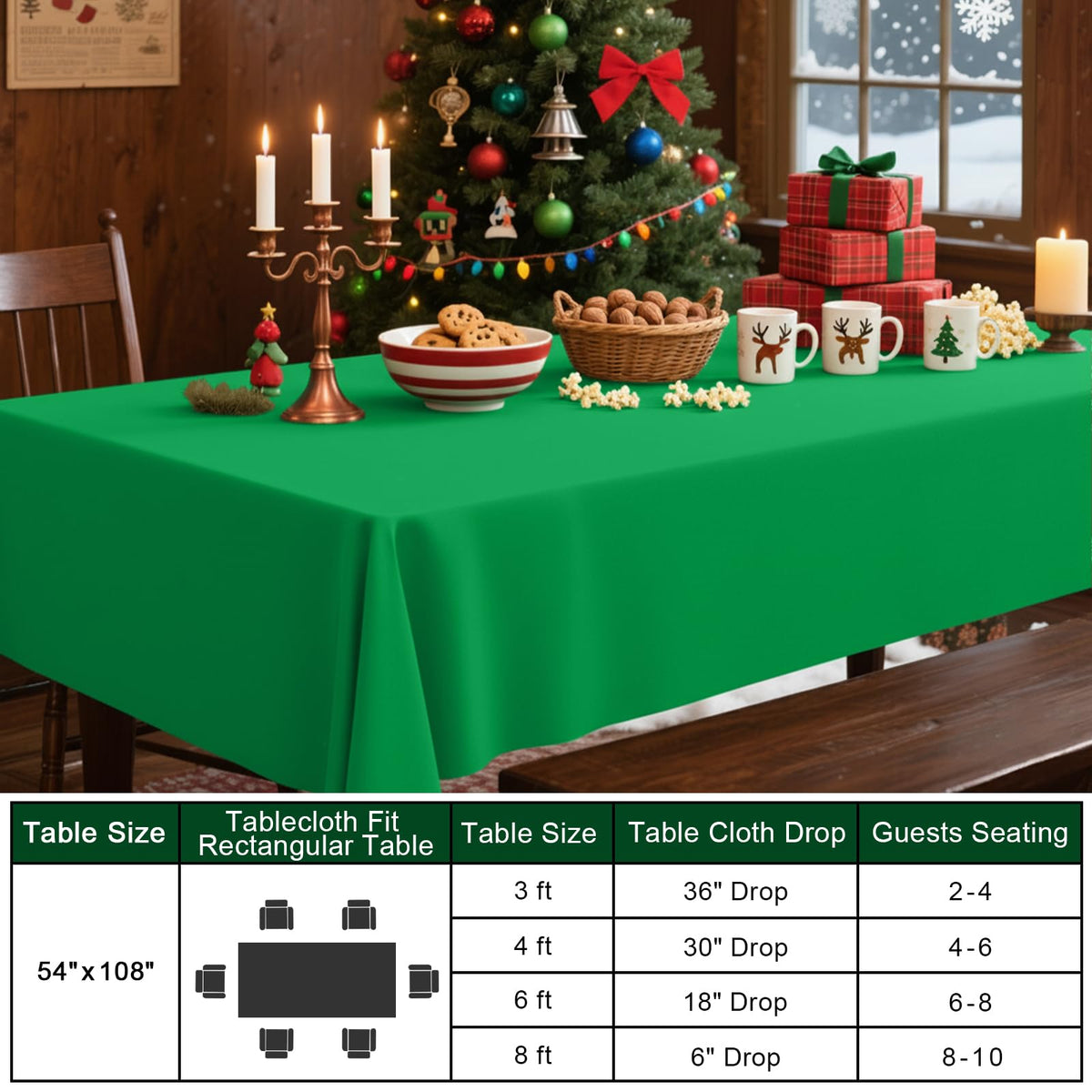 Smiry rectangle table cover suitable for weddings, banquets, and events.