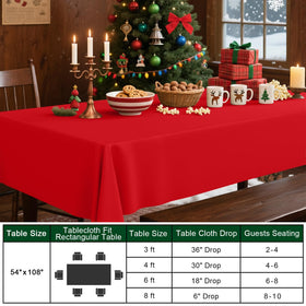 Smiry red wedding or party table cover adds color while protecting surfaces.