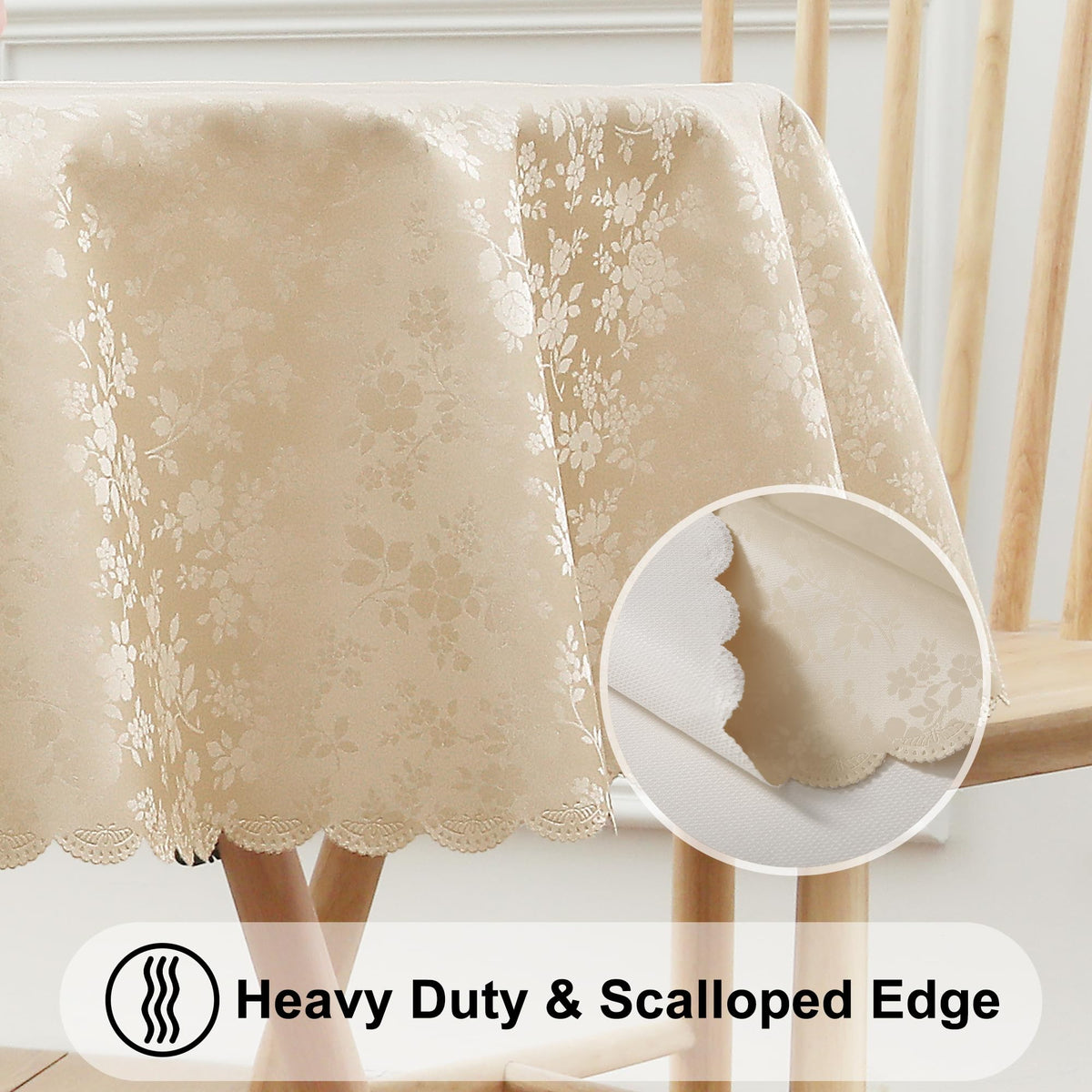 Smiry wipeable tablecloth ready for quick cleanup after meals.