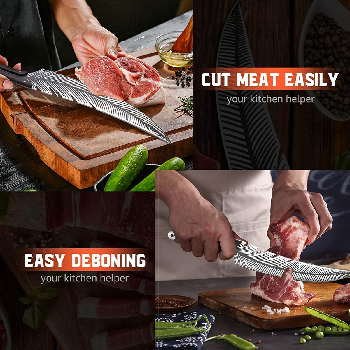 Smith Chu Huusk hand-forged design highlights traditional craftsmanship for durable kitchen use.