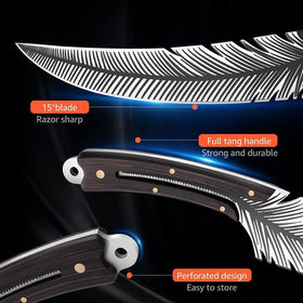 Smith Chu Huusk high-carbon steel blade delivers sharpness and edge retention.