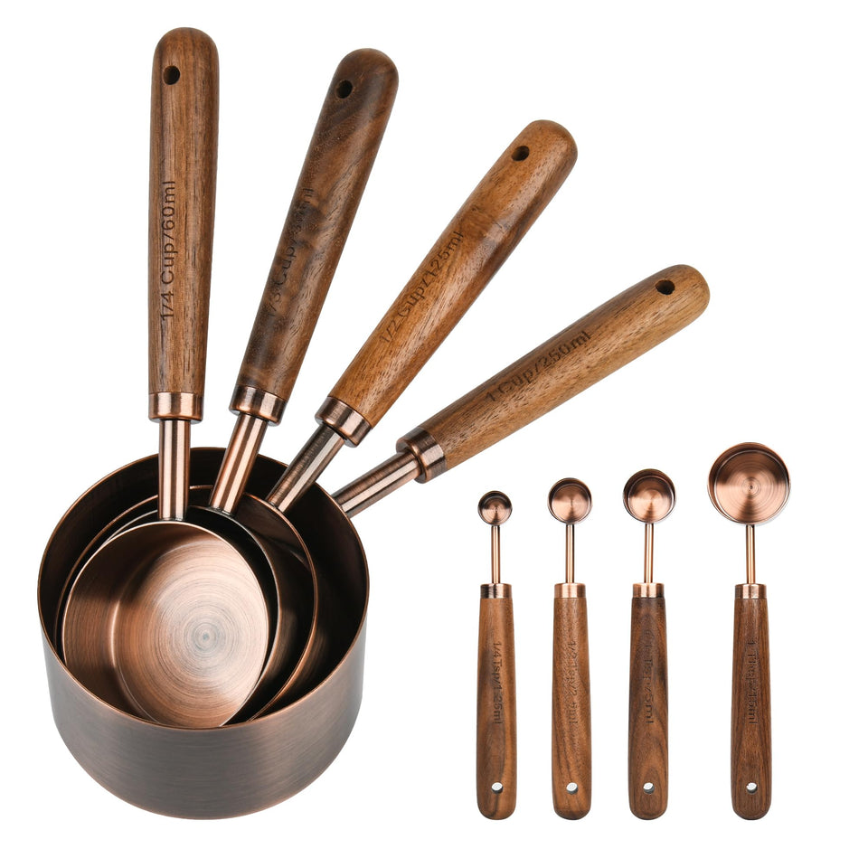 Smithcraft copper measuring cup 1-cup 250ml with engraved marks for precise cooking.