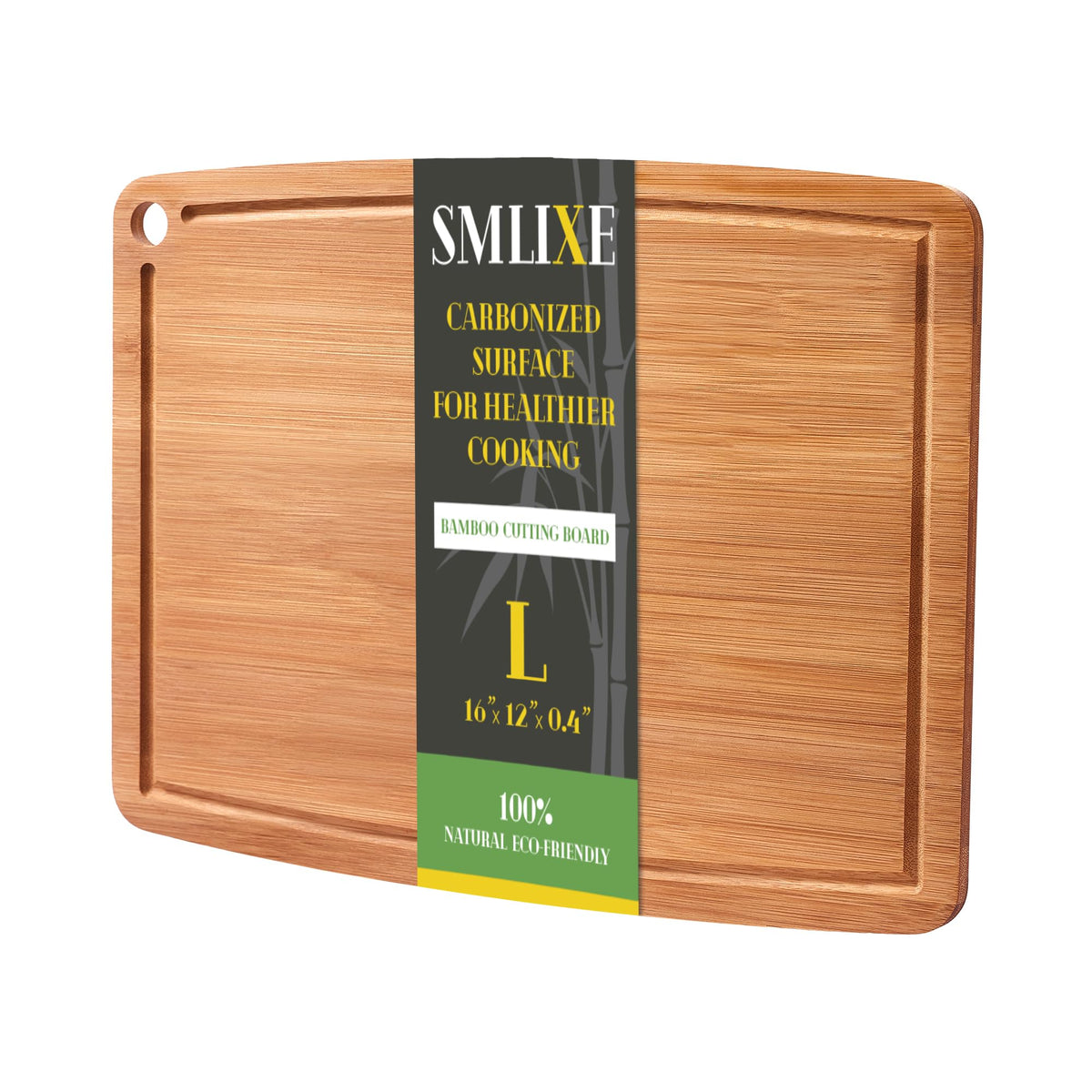 SMLIXE bamboo cutting board 11x7 compact size ideal for quick chopping
