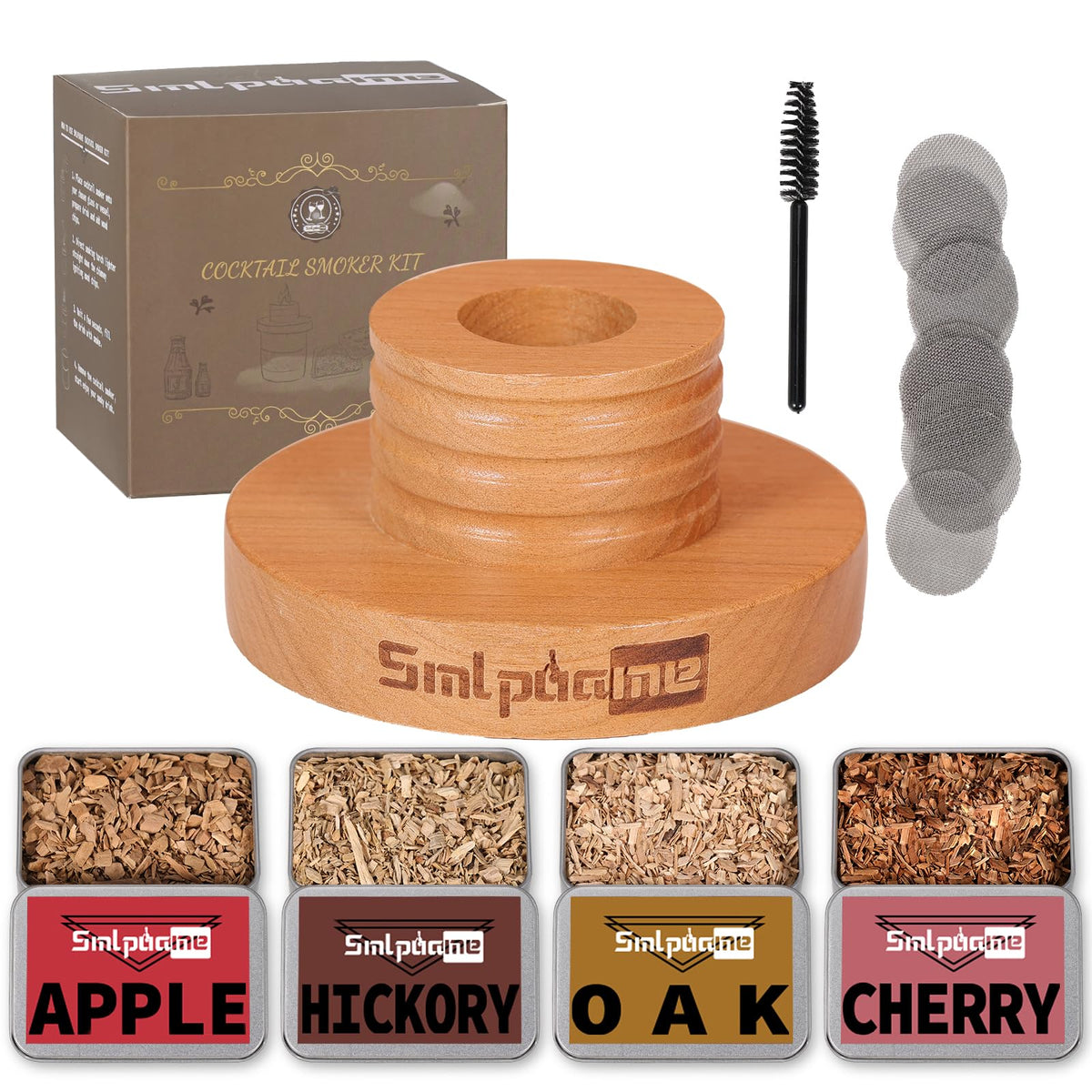 Smlpuame cocktail smoker kit main image, portable flavor infusion for cocktails.