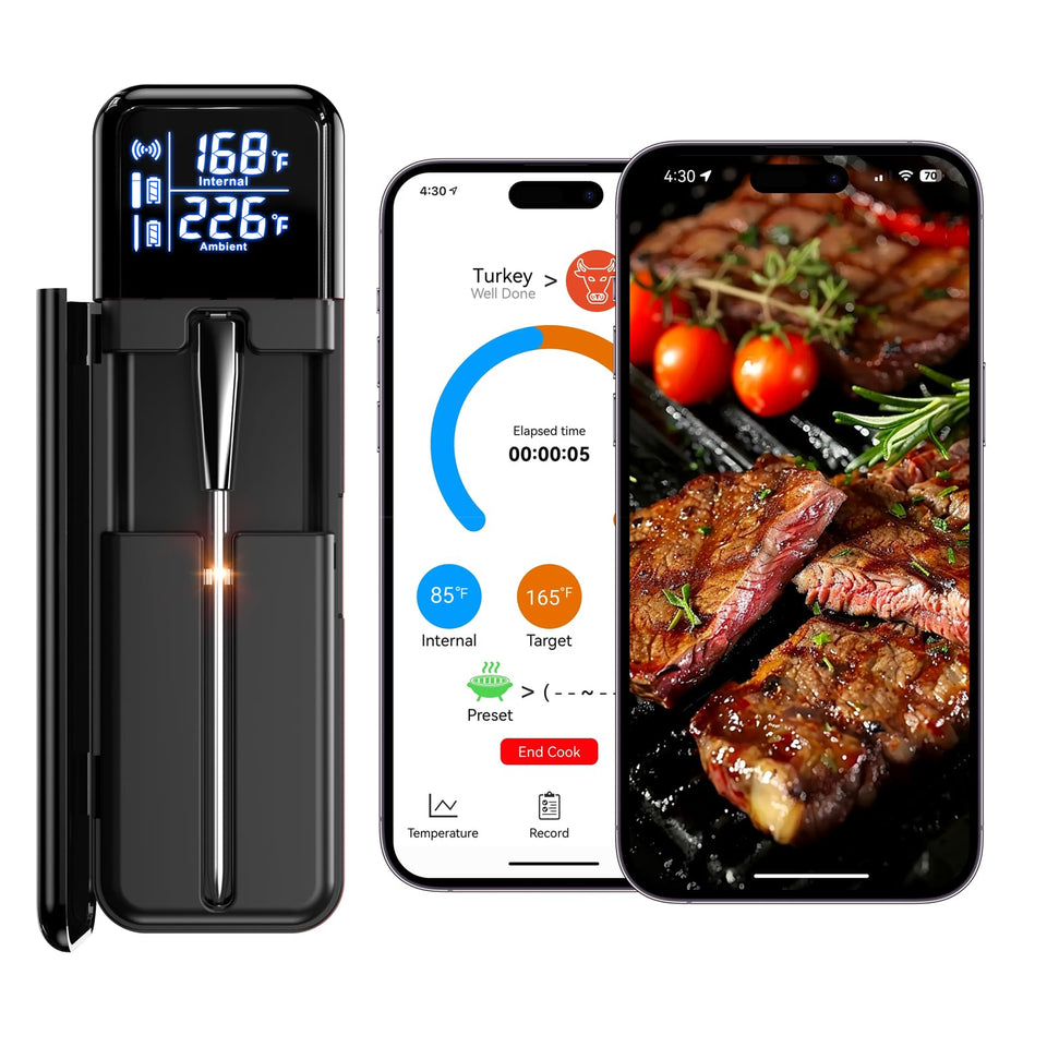 SMNQIUA smart thermometer front view for precise cooking