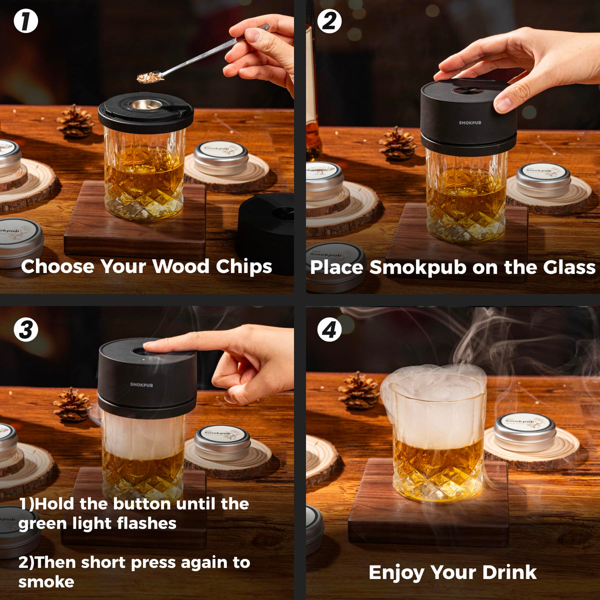 Smokpub gift box packaging presents a premium whiskey accessory