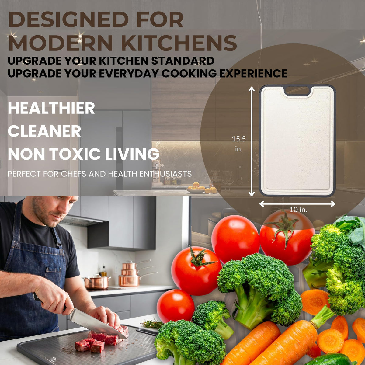Smoky Supply USA food-grade surface resists staining and is easy to clean.
